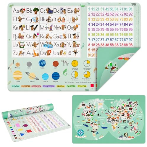 Doppelseitige Schreibunterlage Kinder Schulanfang Schreibtischunterlage