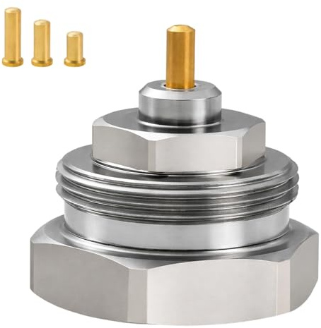 Heizkörperthermostat Adapter M30x1.0 auf M30x1.5 1011445, Rostschutz Langlebig Thermostat Adapter mit Gewindeanschluss für Thermostat
