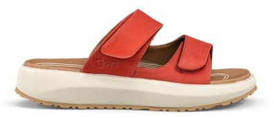 JOYA Pantolette Vienna III Red JY126A, Nubukleder, Senso-Sohle Rot