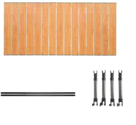 BlesConi Tragbarer, klappbarer Rollwagen, Tischplatte aus Stahlbrett, Camping-Bollerwagen, Picknick-Schreibtisch, 78 x 46 cm, Gelb (Gelb 95 cm x 55 cm)