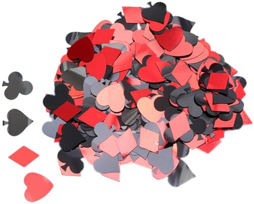 HYTROVE Poker Konfetti Tischdekoration aus Kunststoff 1 Satz 90g Bunte Streudeko für Hochzeit Party und Geburtstagstisch Dekor Zufälliger Stil