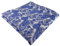 TigerTie Designer Einstecktuch in blau silber Paisley gemustert - Größe 30 x 30 cm