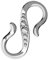 My-Bead gancio S connettore argento 925 senza nichel 15.6mm per i bracciali e collane