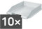 HAN 1027 Briefablage KLASSIK, DIN A4/C4, stapelbar, stabil, modern (lichtgrau / 10er Pack)