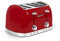 SCHNEIDER SCTO4R , Grille pain Vintage , 4 fentes , Fonction décongélation , Double tiroir ramasse miettes , Puissance (1630W) , Arrêt automatique , Rouge