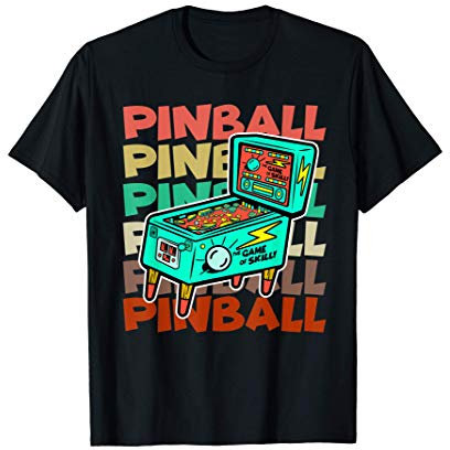 Flipper Machine Arcade-Spiel Klassische Spiele T-Shirt