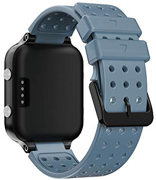 KINOEHOO Ersatzarmband kompatibel mit Garmin Approach S20/Forerunner 220 230 235 630 620 735 Edelstahl Armband Weiche Silikon Uhrenarmbänder.