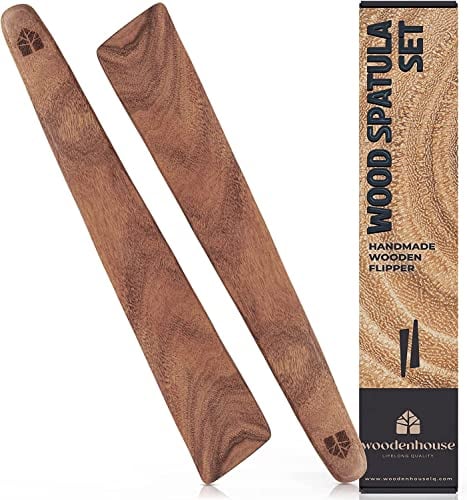 Holz Kochlöffel (30,5 cm) und Pfannenwender - 2-teiliges-Set - Küchenutensilien, Kochgeschirr, Spatel - Hochwertiges und Nachhaltiges Küchenset