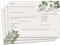 HOCHZEIT DIY Gästebuch Karten - 50 Stück im Vintage Greenery Design in DINA5 und DINA6 Format - Gästekarten Hochzeit zum Einkleben - Karten mit originellen Fragen zum Ausfüllen für Hochzeitsgäste