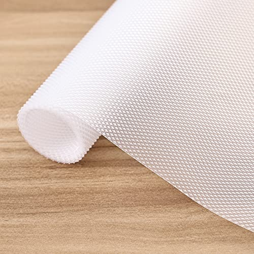 KitchenRaku Drawer Liners, Anti-Slip Shelf Liners, Non-Adhesive Waterproof Washable Cupboard Cabinet Liners, Non-Slip Fridge Mats Sink Protectors (30x150cm, Transparent)