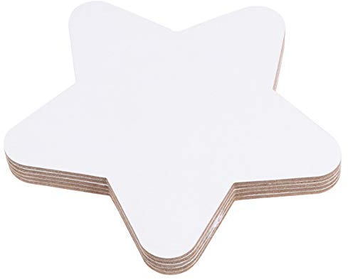 MAGICLULU Herzform Zum Bemalen 5 Stücke Sternform Baumwollleinwand Blanko Stern Ölgemälde Tafel Für Erwachsene Künstler Acryl Ölgemälde (Weiß) Leinwände Sternform