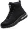 Rona Shoes Safety Boots Work Boots Steel Toe Cap Boots Safety Shoes Lightweight Comfortable Slip On Men's Women's Ladies Phantom Black UK9 / EU43