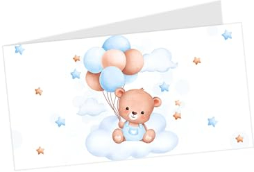 BIGLIETTINI BOMBONIERA Nascita Battesimo Compleanno Bambino Kit da 45 PZ Personalizzati (5)