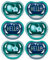 Philips Avent Set di 6 ciucci Ultra Air 18+ mesi, con scatola di trasporto e sterilizzazione, 18+ M, Uni Mix