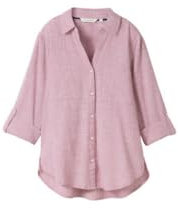 TOM TAILOR Damen Hemdbluse mit Brusttaschen, 16348 - Pink Velvet, 34