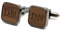 NaturSchatulle Manschettenknöpfe Herren Holz Gravur Individuell Initialien 1 Paar Schwarz Manschettenknopf Eckig Hochzeit Anzug Männer Cufflinks for Men