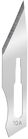 Shehadeh - Lot de 50 lames de scalpel stériles figure 10A - Lames de rechange en acier au carbone - Pour support de scalpel n° 3 - Heinz Herenz