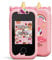 Ashfly Kids Phone for Girls,2.4’’ Kids Smart Phone Learning Toy with Dual Camera Music Player SD Card,Unicorns Christmas Birthday Gifts for 3-8 Year Old Girls