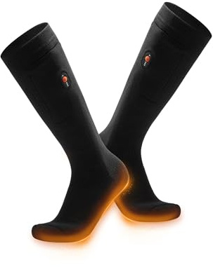 ORORO Heated Socks for Women Men, Up to 11 Hours of Warmth, Electric Heated Socks with Battery (Jet Black,M)