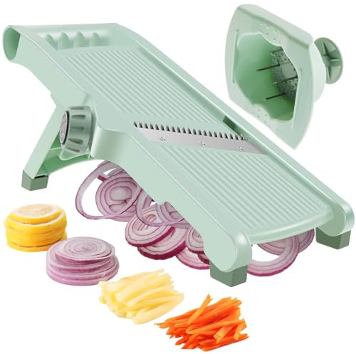 Kitchen Mandoline Vegetable Slicer, Mandoline Food Slicer, Veggie Julienne Cutter & Cheese Grater, Vegetable Chopper Cutter Mandoline Slicer Cheese Grater, Multifunctional Mandolin Shredder for Home