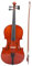 Bratsche für Anfänger, mit Koffer, Bogen, Kolophonium, Steg und Saiten. Farbiges Saiteninstrument VA-35 16 Zoll