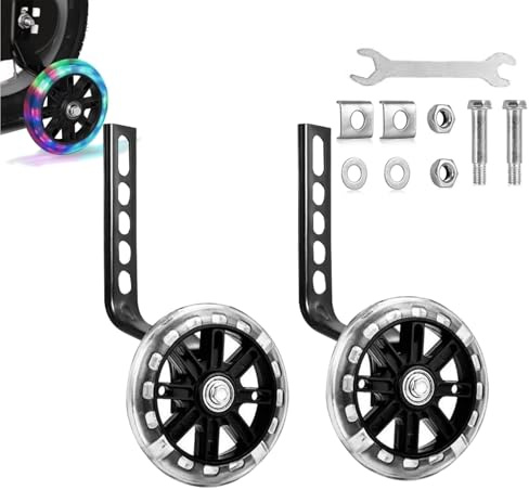 Stabilisers for Childs Bike, for 12 14 16 18 20 Inch Single Speed Bikes | Universal Bike Stabilisers Flash Bicycle Training Wheels for Kids Bike, Black
