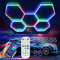 RGB Sechseck Garage 𝐋𝐄𝐃-𝐋𝐢𝐜𝐡𝐭 Hexagon 𝐋𝐄𝐃 𝐋𝐚𝐦𝐩𝐞 Garagen-𝐃𝐞𝐜𝐤𝐞𝐧𝐥𝐞𝐮𝐜𝐡𝐭𝐞 Musik Sync Modulares Waben Design sechseckige 𝗴𝗮𝗿𝗮𝗴𝗲𝗻𝗹𝗲𝘂𝗰𝗵𝘁𝗲 für Garage, Werkstatt