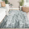 Famibay Teppich Wohnzimmer 140x200cm Waschbar Teppich Schlafzimmer Kurzflor Grau Wohnzimmerteppich Modern Abstrakt für Wohnzimmer Schlafzimmer Esszimmer