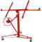CCLIFE Leve Plaque Placo Pliable pour Plaques de Plâtre Lève-panneaux XXL Charge 68kg Hauteur 140-350 cm 3 Roues avec Freins de Stationnement Rouge