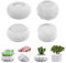 4 Stück Sukkulente Kaktus Silikonform,Blumentopf Beton Form,Vase Bastelbeton DIY Blumentopf Silikonform,Vase Gießformen für Sukkulente Resin Formen,Epoxidharz Formen Moulds,Dekoration des Hauses