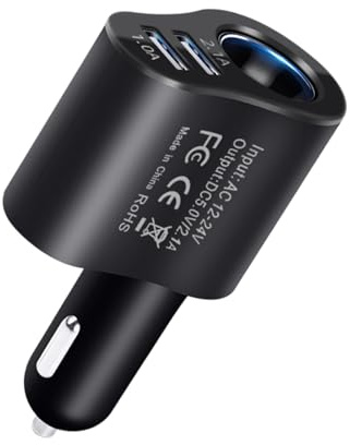 Car Outlet Splitter - 12v/24v Splitter Adapter | Fast Charging Outlet, Smart 80w Multifunctional Car Phone Charger For Trucks, Cars, Smartphones, Dash Cam, SUVs, High Power Hub