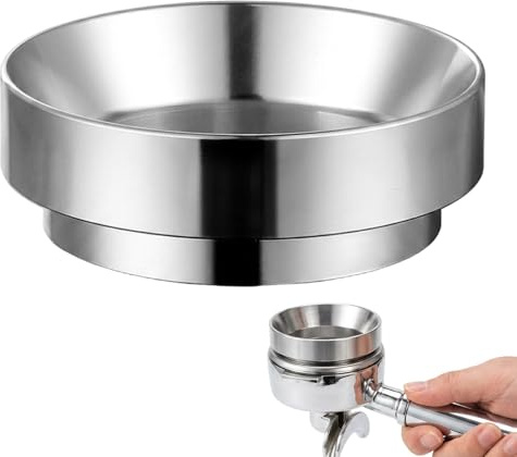 54mm Dosing Funnel,Practical Magnetic Espresso Dosing Funnel 54 mm for Home,Cafe,Portafilter Compatibility,Aluminum Alloy Food Grade Sage Dosing Funnel Compatible with all 54mm Espresso Portafilters