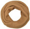 styleBREAKER Unisex Feinstrick Schal, einfarbiger Loop Schlauchschal, Feinripp Winter Strickschal, Loopschal 01018112, Farbe:Hellbraun