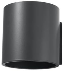 SOLLUX lighting Quad Wall Light Aluminium with Round Shade – Wall Lamp Living Room Dining Room Lamp – Light Kitchen Aluminium 10 x 12 x 10 cm