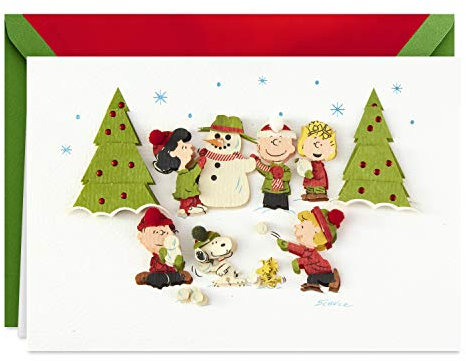 Hallmark Signature Peanuts Weihnachtskarte (Fun and Frosty Christmas) (799XXH5079)