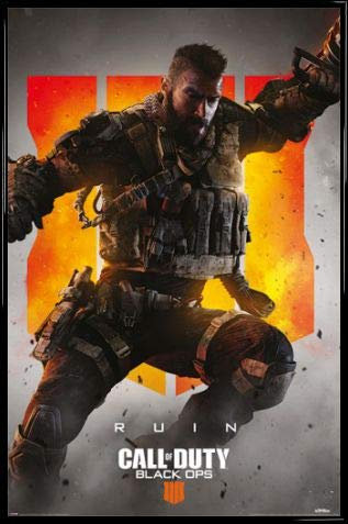 1art1 Call of Duty Poster Plakat | Bild und Kunststoff-Rahmen - Black Ops 4 Ruin (91 x 61cm)