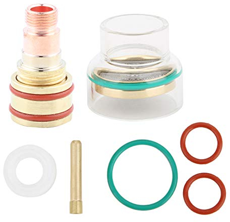 ​​WIG Schweißsatz mit Gas Lens für WP17 WP18 WP26 Schweißbrennerzubehör Glasbecherhülse Edelstahlschweißen​ (2.4mm)