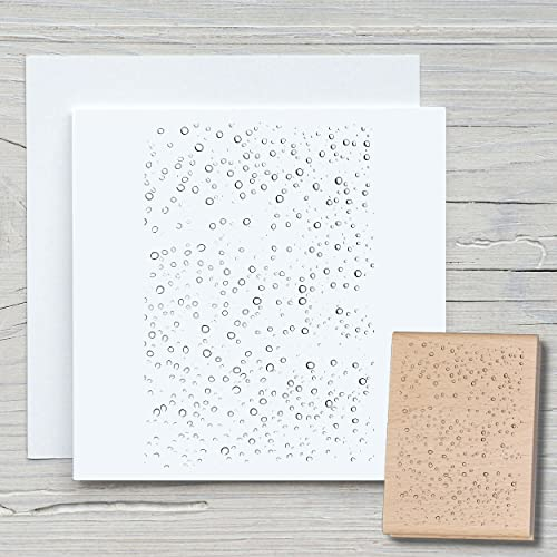 NEWSTAMPS Stempel Wassertropfen Motivstempel aus Holz & Gummi zum Karten und Geschenke basteln, Holzstempel für Scrapbook, Textilstempel, Deko, Freunde