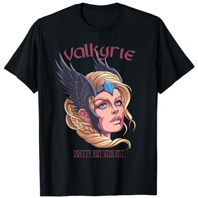 Valkyrie - Pretty But Violent - Viking Shield Maiden T-Shirt