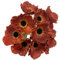 10 Stängel 27.9 cm Blumensträuße, künstliche Mohnblumen, kein Verblassen, Mehrfarbig künstliche Wildblumen für Küchentisch, Tischdekoration, Vase, Blumenhintergrund, Bogenwand (braun)