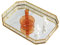 Bandeja decorativa de cristal de espejo vintage, color dorado, rectangular, redonda, para frutas, para guardar joyas, etc.