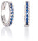 Namana Orecchini a Cerchio Piccoli in Argento Sterling 925 per Donne e Ragazze, Orecchini Cerchio Piccoli con Pietre Zirconi Blu, Orecchini Donna 'Huggie', Orecchini a Cerchio Blue Zaffiro