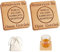 Dessous De Verre 2 PièCes Bois sous Personnalisé Verres Noel Platsdessous Plat en Verre RéUtilisable Et Absorbant Carré avec 1 Sac De Rangement