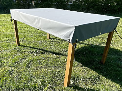 Tischplatten Schutzhülle Rechteckig 180x100cm | Winterfest & 100% Wasserdicht | Atmungsaktive & UV-beständige Abdeckung für Gartentische