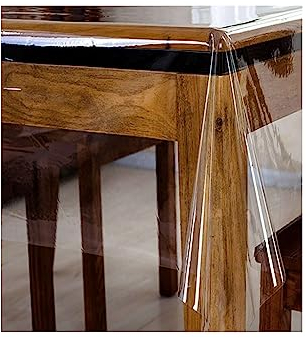 Artwelt Tischdecke Transparent Tischfolie 0.22mm Ideal für Geburtstagsfeiern Karneval Babypartys Glasklar Tischschutz Wasserdicht Abwaschbar Wunschmaß Fettdicht Tischschutzfolie (140cm X 140cm)