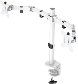 DELTACO Gaming GAM-040-W Monitor-Tischhalterung 33,0cm (13) - 81,3cm (32) Drehbar, Neigbar+Schw