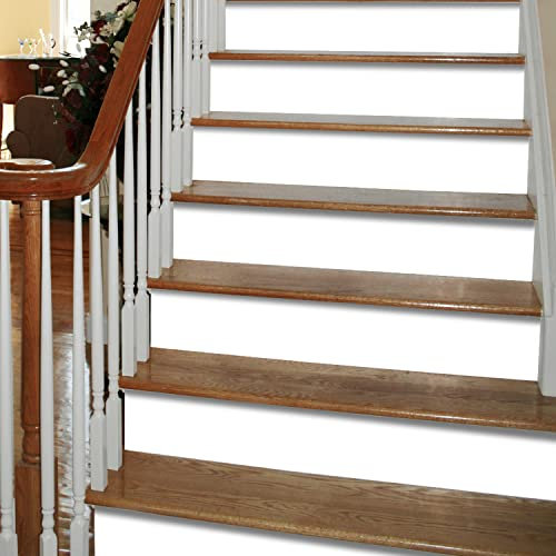 Funlife - Pegatinas adhesivas para escalera, 7 unidades, estilo escandinavo, para decoración, 18 x 100 cm, color blanco puro