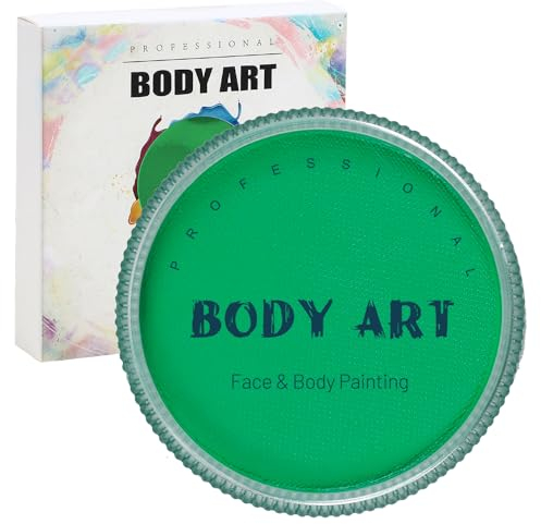 MOEMOE BABY Face Paint,White Face Painting Professional 30g,Water Based Face Paints for Chirldren,Halloween Body Paint for Adults,Green