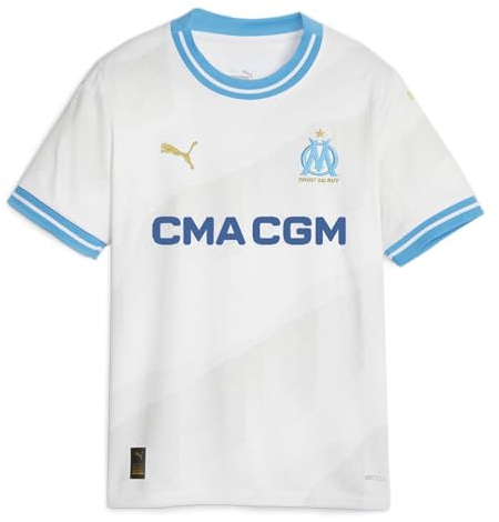 PUMA Olympique de Marseille 771283-01 Home Jersey Replica Jr T-Shirt Unisex Kids White Größe 140