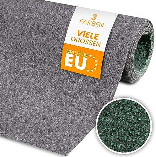 comflor Kunstrasen Balkon Teppich (Grau, 200x300) - Rasenteppich wasserfest & wetterfest - Kunstrasenteppich mit Noppen als Meterware für Outdoor & Indoor - Idealer Bodenbelag für den Balkon